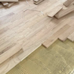 Solid wood floor installation