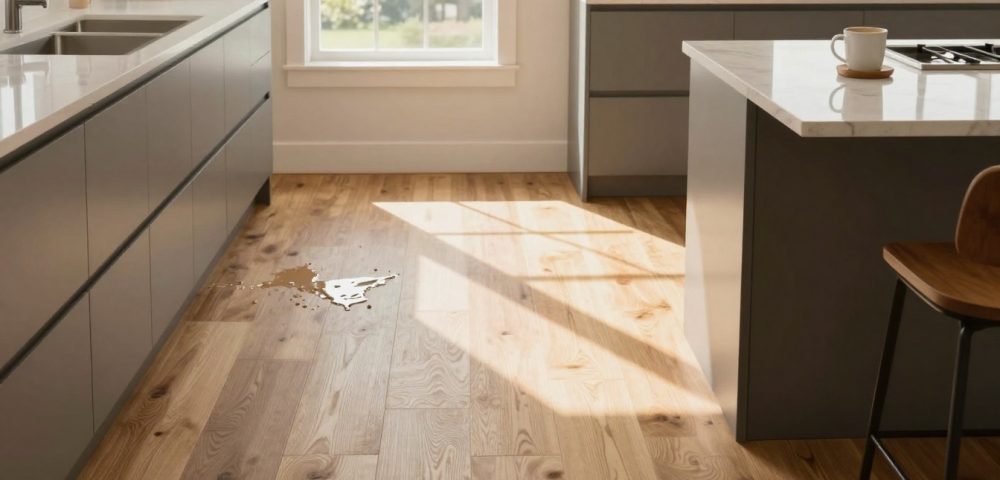 How wide plank oak holds up in Alpharetta kitchens with daily spills