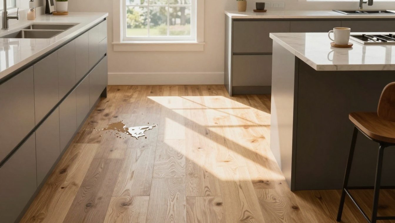 How wide plank oak holds up in Alpharetta kitchens with daily spills