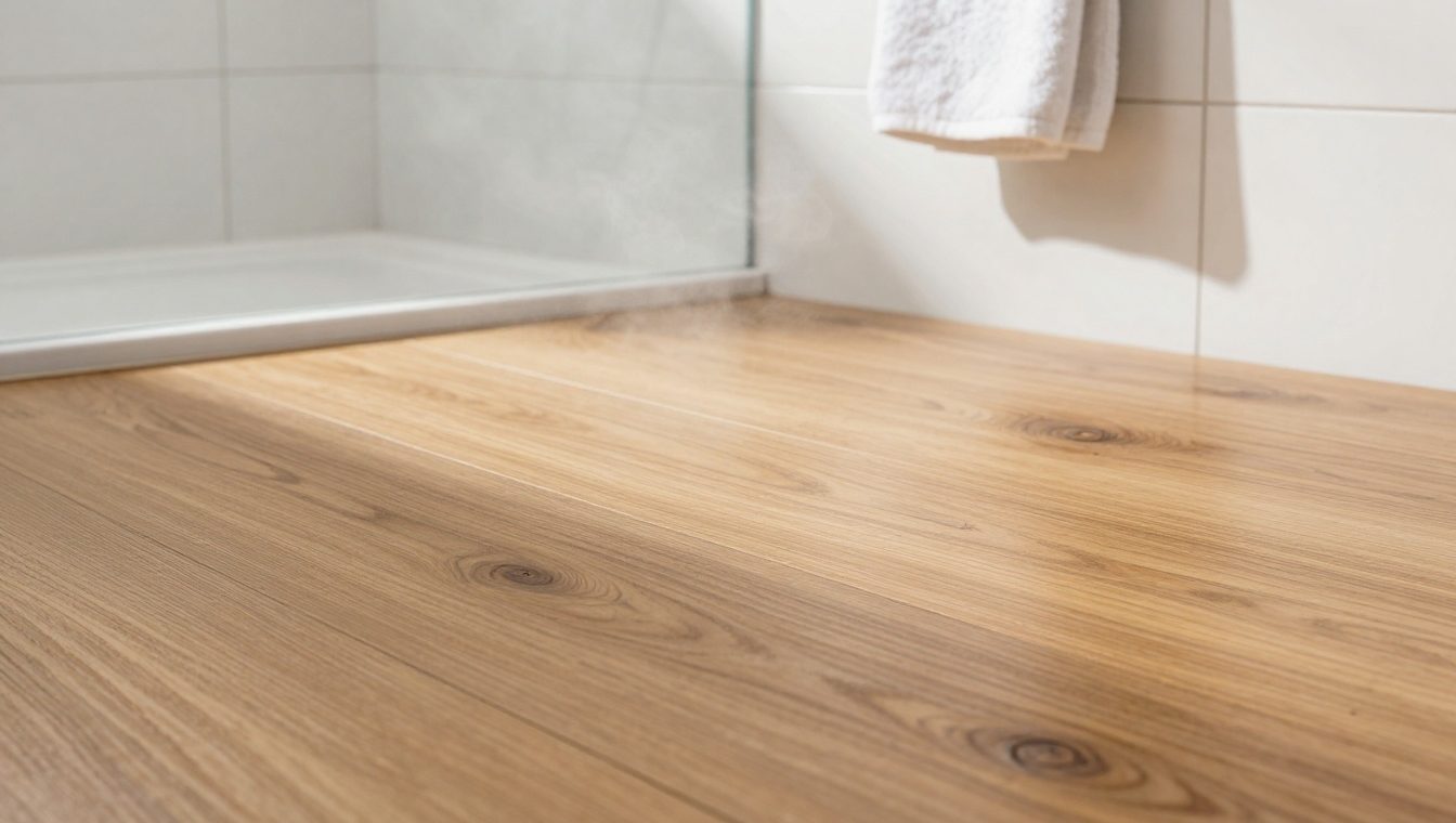 Spotting early moisture stains on engineered hardwood in humid bathrooms