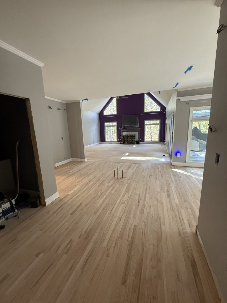 Sanding solid oak floor