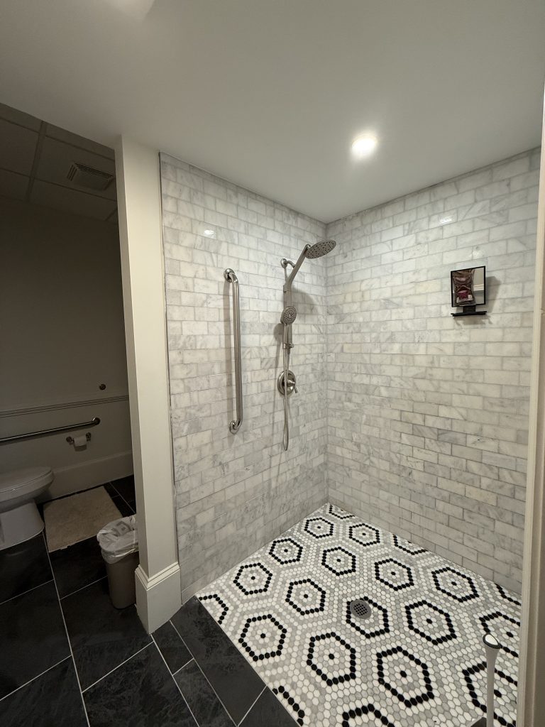 curb less shower installation in Alpharetta