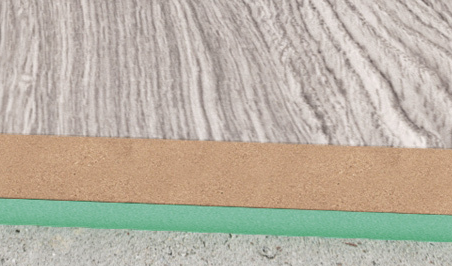 Cross cut of laminate floor