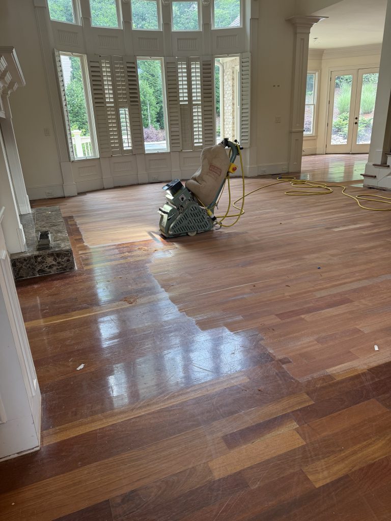 Sanding solid brazilian cherry Alpharetta