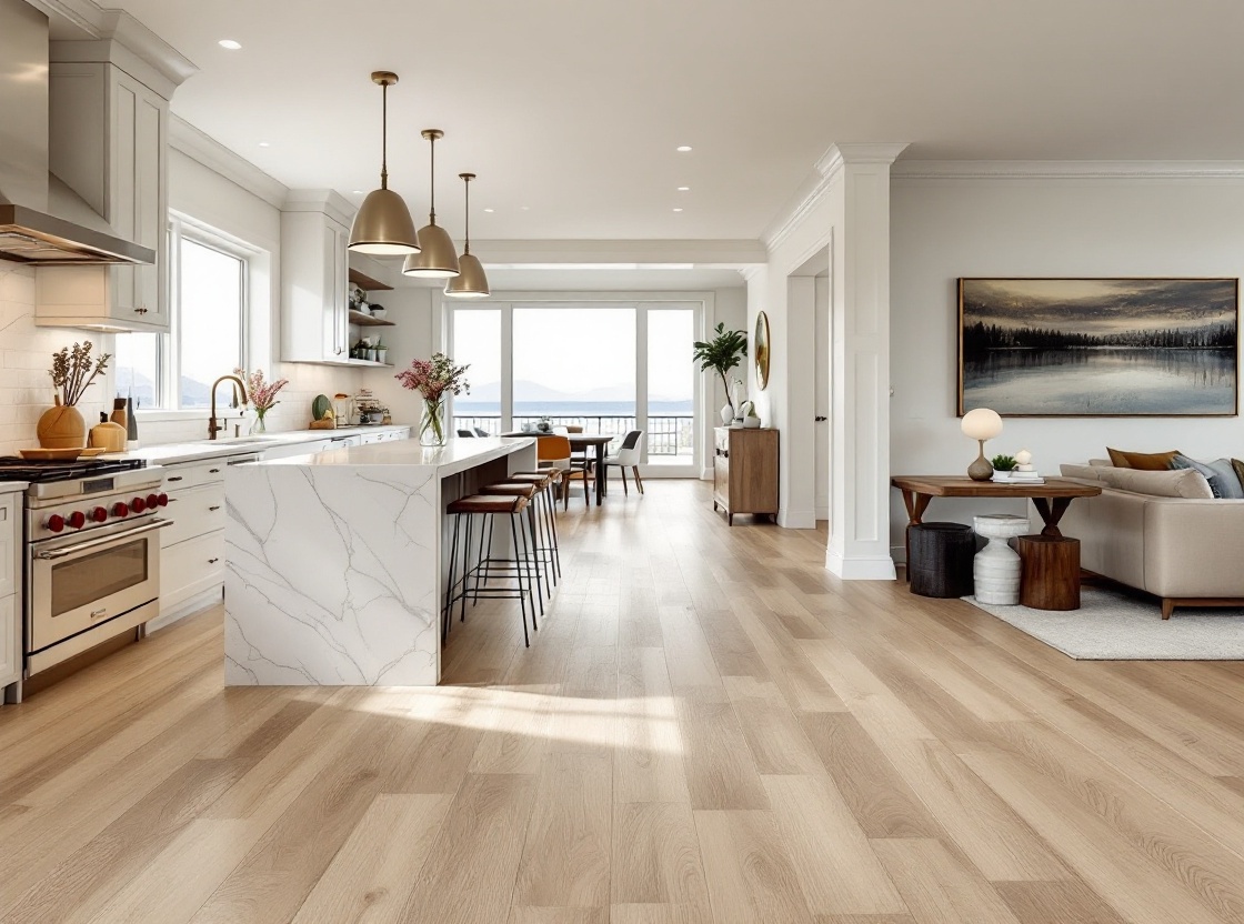 Remodeled kitchen with new flooring, Alpharetta GA