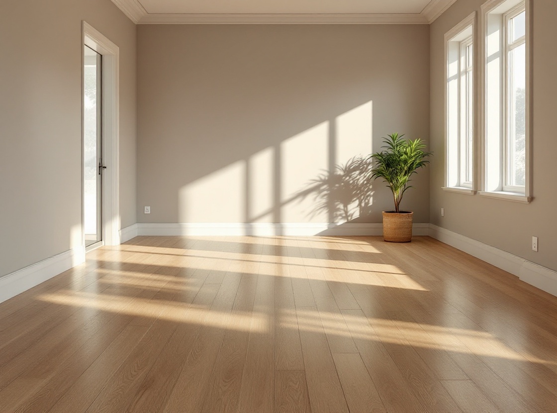 Freshly remodeled Alpharetta home interior with new floors and paint, ready for move-in