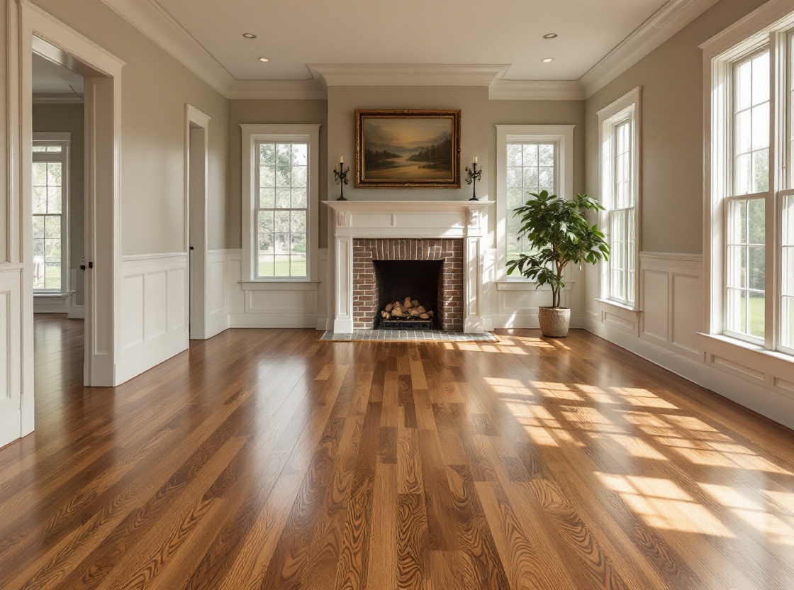 Hardwood flooring installation in a Roswell GA family room