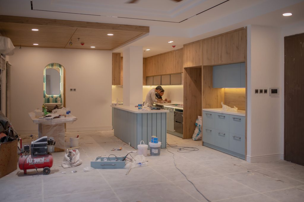 Modern kitchen remodel in progress